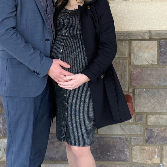 Say What? Off shoulder, sparkly Midi Dress, Sz Sm - Picture 9 of 9